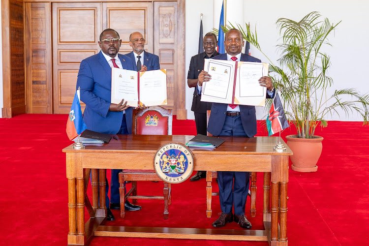 Le gouvernement haïtien signe une entente avec le Kenya pour le déploiement de la Mission multinationale